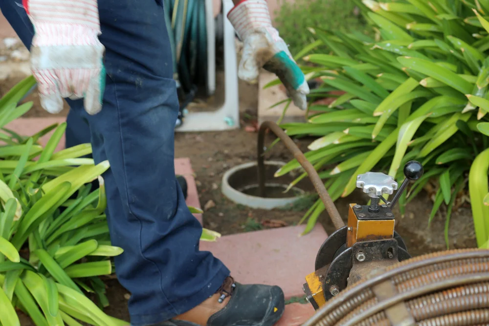 remedying clogged main sewer line