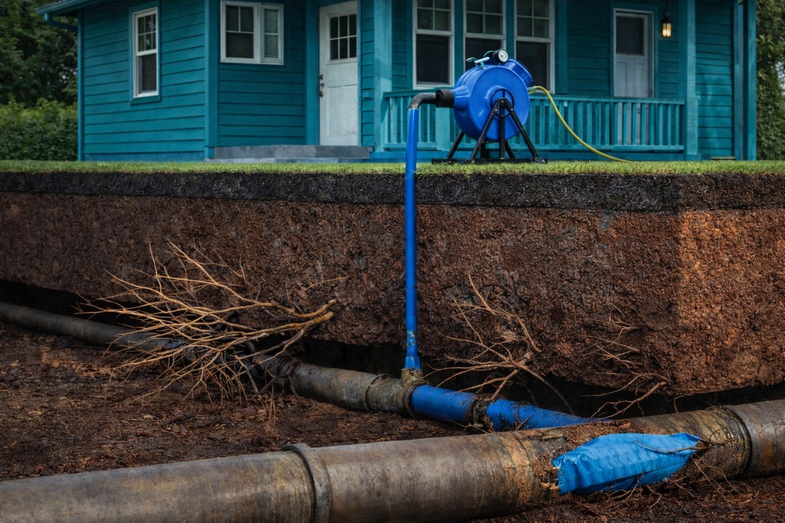 Trenchless sewer line repair in Holladay, Utah