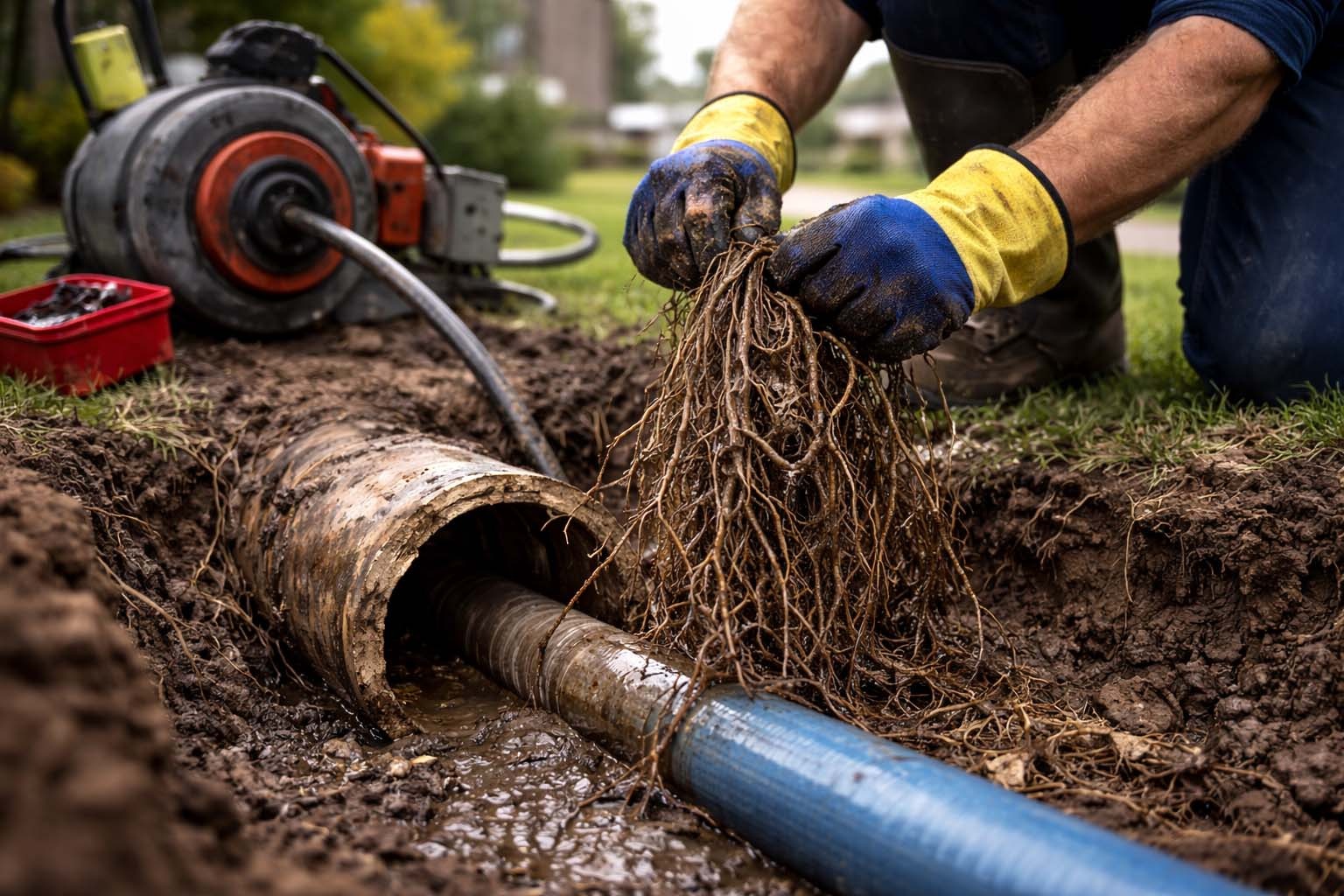 Trenchless sewer line repair in Kearns, Utah